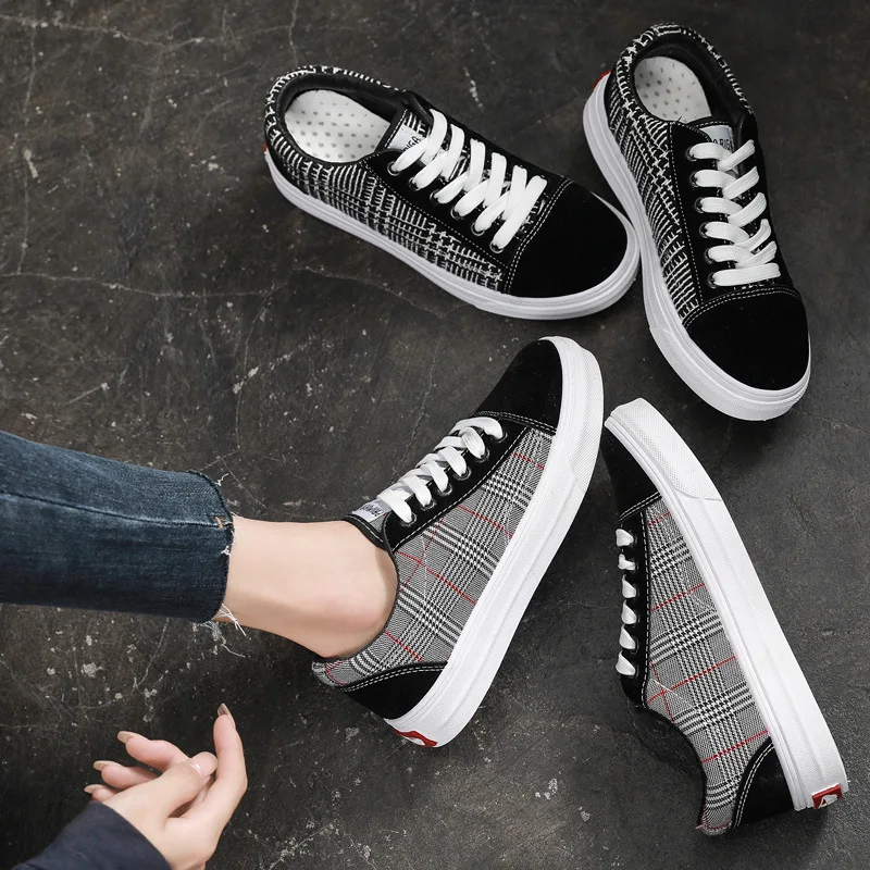

2021 Spring New Canvas Shoes Female Students Korean Version of All-match Black Cloth Shoes Casual Shoes Tide