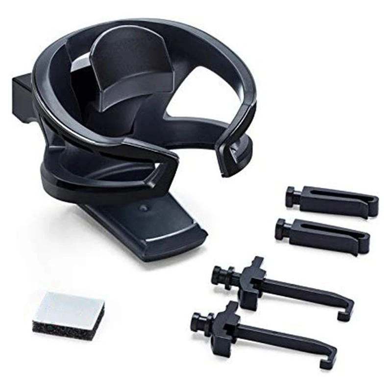 

Adjustable Car Air Vent Cup Mount Universal Drink Clip-On Holder Soft Drink Water Coffee Bottle Stand (Black)