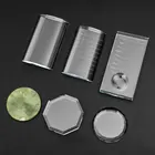 Подставка для накладных ресниц с кристаллами, U-образный держатель для изогнутыхпрямых накладных ресниц, прозрачный клеевой лоток, инструмент для макияжа, 1 шт.