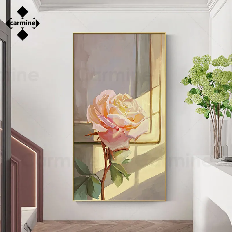 

Pink Rose Nordic Posters Flowers Wall Art Canvas Paintings for Wall Decor for Interior Home Decoration No Frame Morden Pictures