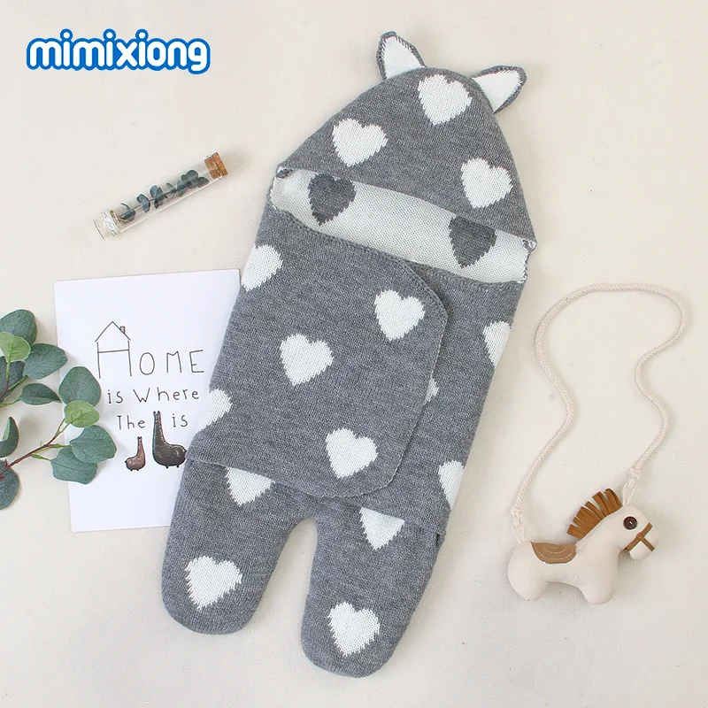 

Ins newborn pure love sleeping bag blanket wrapping layer baby split leg sleeping bag