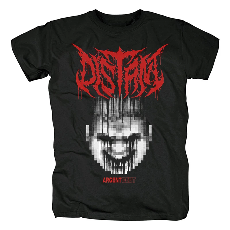 8 Designs Distant Streetwear Cool Rock Band Shirt Heavy Death Metal Punk Fitness 100%Cotton Skateboard Demon Tee