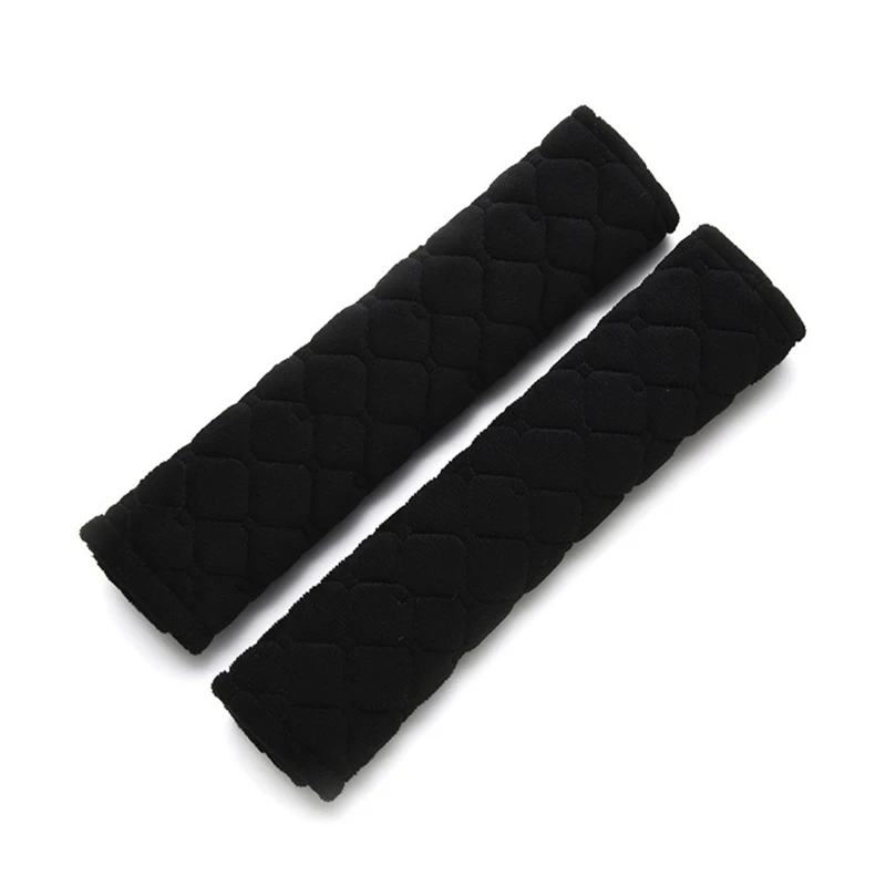 

2pcs Car Seatbelt Crystal Plush Cover Seat Belt Shoulder Strap Protective Covers