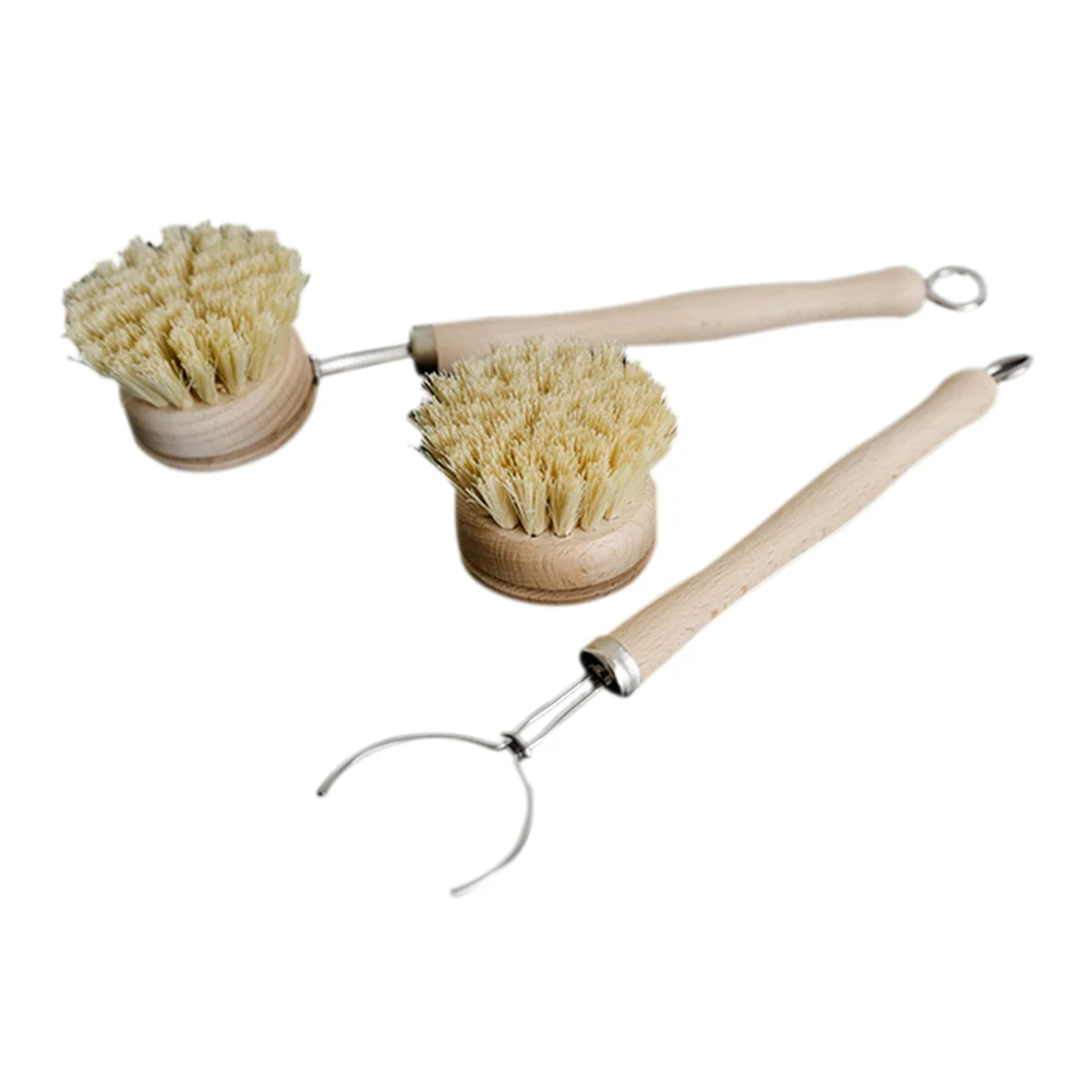 Бамбуковые щетки для чистки рук бытовая щетка ванной комнаты напольная