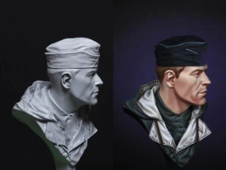 

1/10 Uncolor Panzer Commander ancient bust toy Resin Model Miniature Kit unassembly Unpainted