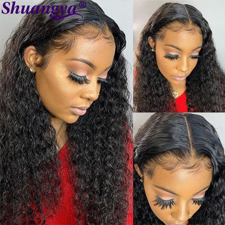 Глубокая волна пряди withFrontal бразильские волосы с закрытием 5x5 HD кружева Remy 100%