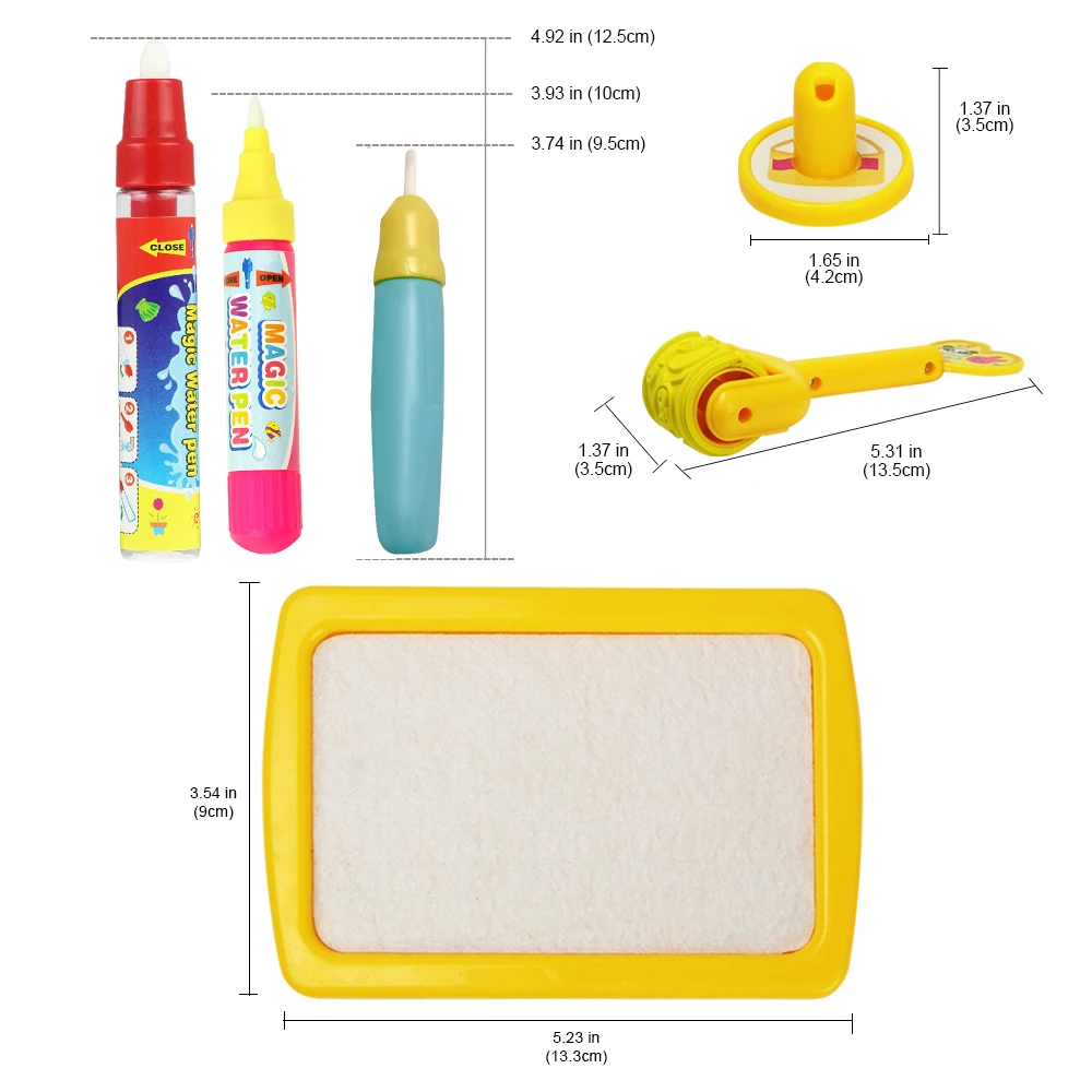 85*65cm Big Size Animal Magic Water Drawing Mat & 3 Pens Stamp Set Painting Board Doodle Educational Toys for Kids | Игрушки и хобби