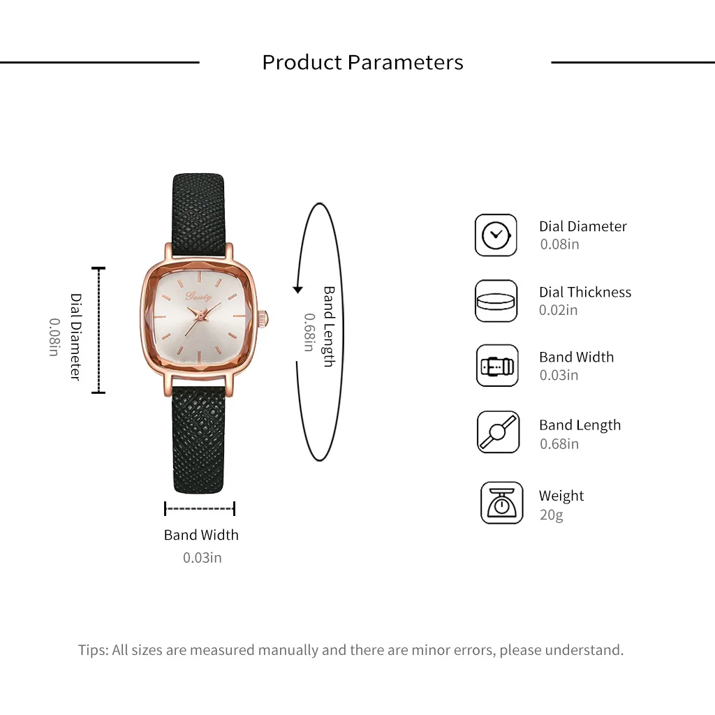 Часы женские кварцевые с кожаным ремешком 5 шт./комплект | Наручные часы