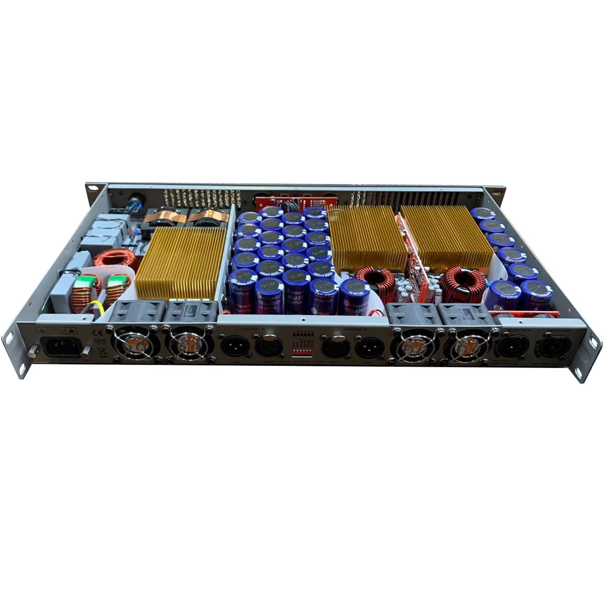 4-канальный 2000 Вт Класс D усилитель мощности профессиональный аудио 1U цифровой DJ
