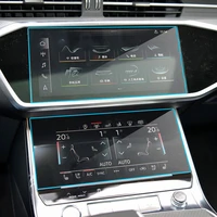 2pcs screen protector for audi a6 a7 2019 2020 car multimedia system touch screen9h tempered glass screen protection film