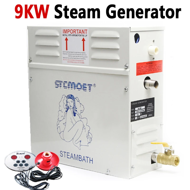 9KW парогенератор для душа 220V/380V домашная пропарочная машина оборудование сауны