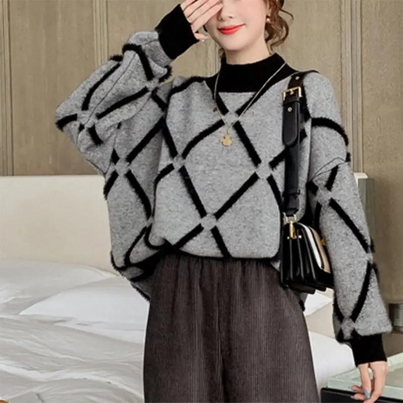 Женский свитер с высоким воротом осенняя и зимняя Новинка большой размер