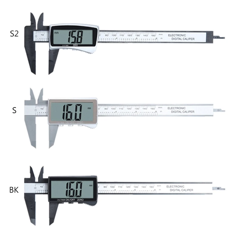 

Electronic Vernier Caliper Inch/Metric 6Inch 0-150mm Digital Full-screen Caliper A5YD