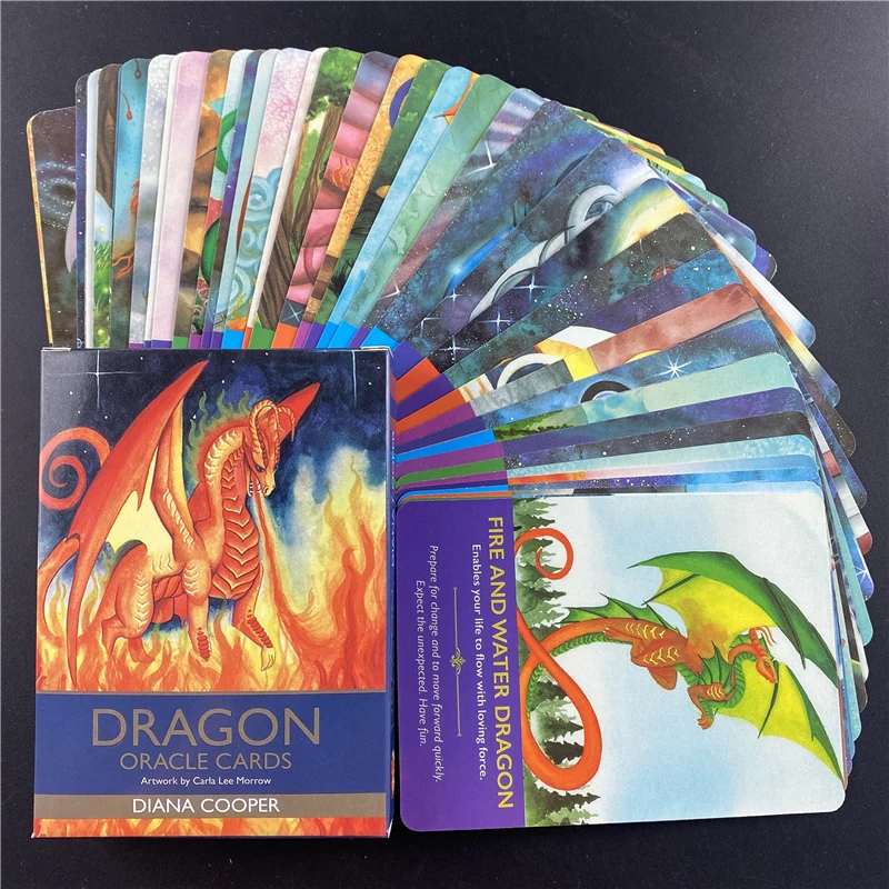 New Tarot Dragon Oracle Cards To Clear Negative Energies For Fate Divination Deck Board Game Adult | Спорт и развлечения
