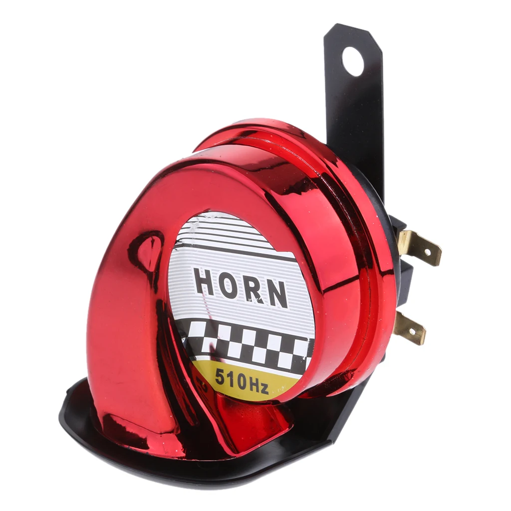 

1 Pcs Universal 12V Loud Electric Snail Air Horn Siren For Cars Bikes Boat,Red