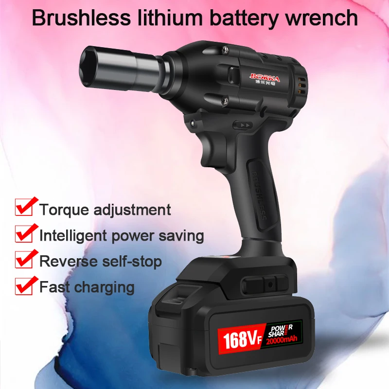 Мощный бесщеточный Электрический гаечный ключ Большой Динамометрический