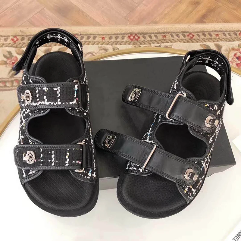 

French chare 2022 woolen cloth shoes sandals with diamonds bright patent leather comfortable non slip design,with box dust bag