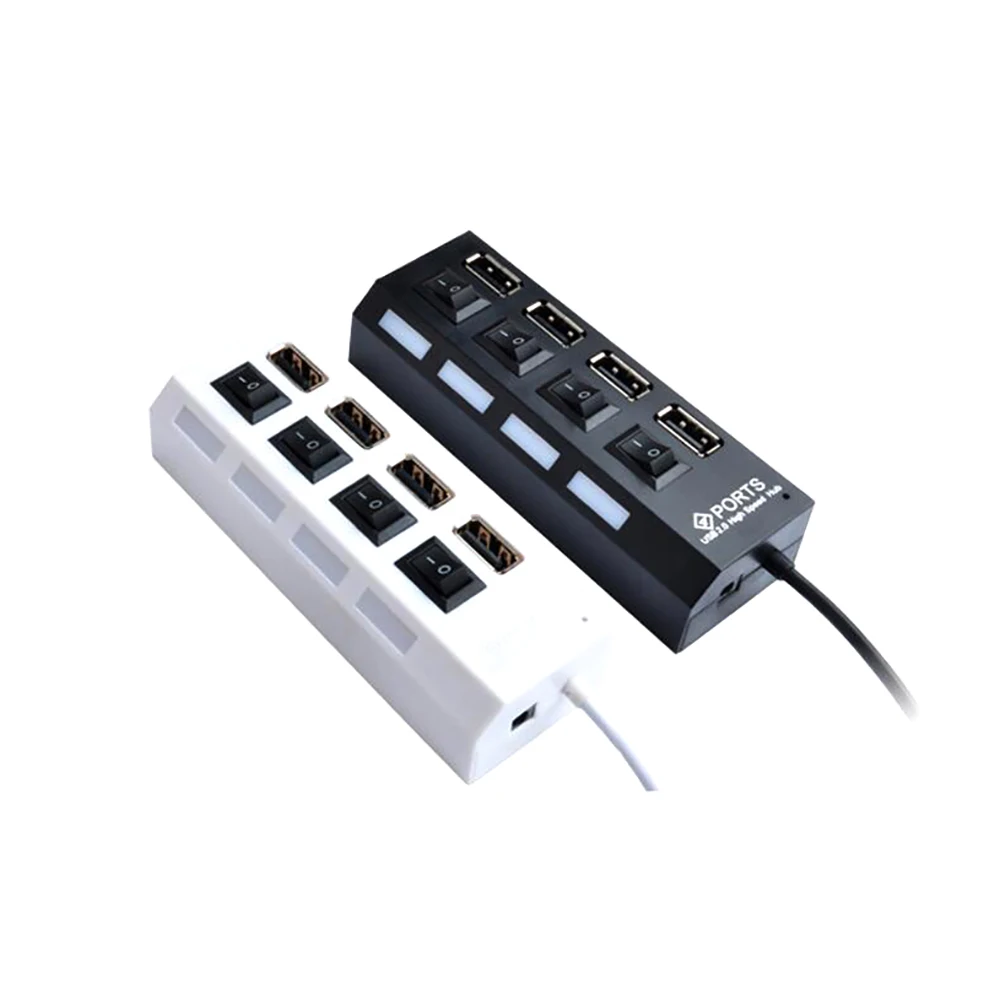 Usb-хаб с выключателем 4 порта USB 2 0 USB-адаптер питания высокоскоростной