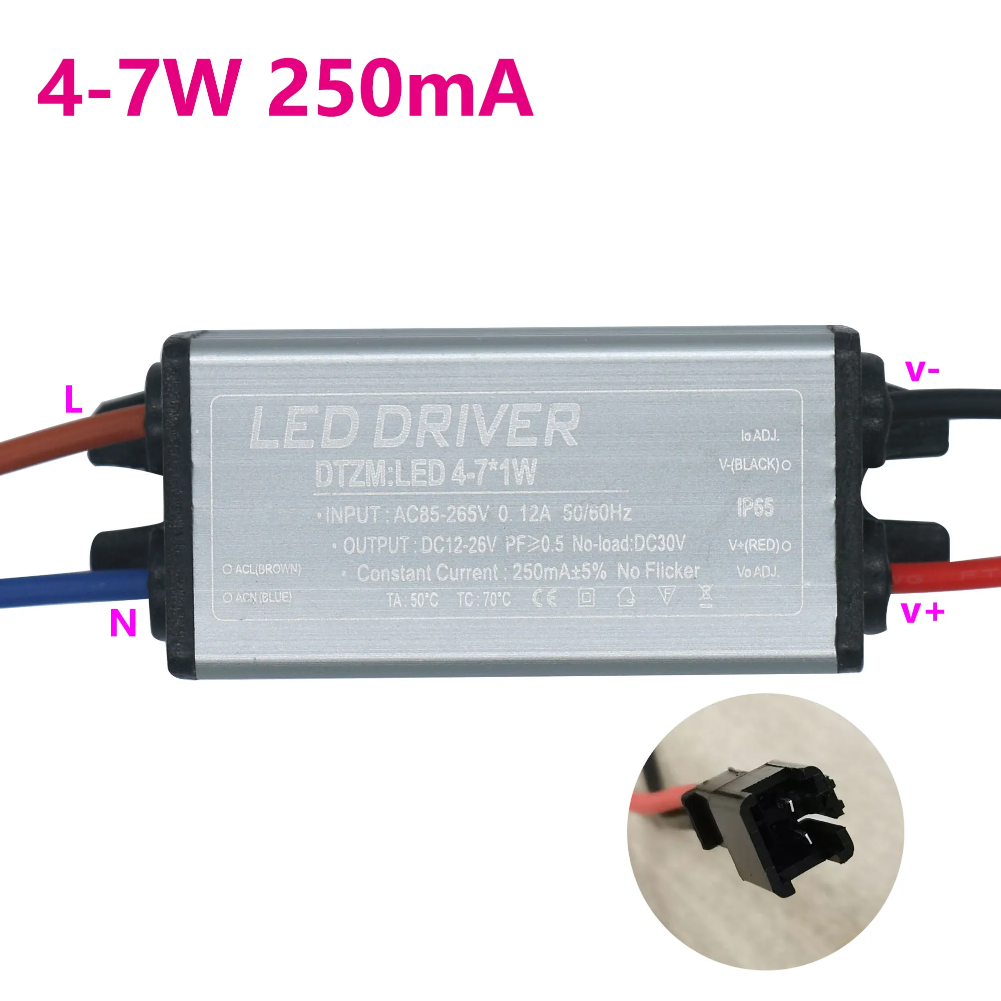 

LED Driver 1-3W 4-7W 8-12W 12-18W 18-25W 25-36W Adapter Transformer AC85V-265V High Quality Switch Power Supply For Floodlight