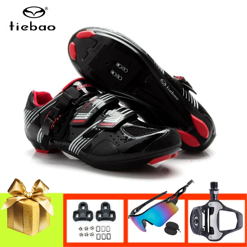 Tiebao Cycling Shoes Add Sunglasses Bicycle Sneakers Road Bike Men Self-Locking SPD-SL Pedals Women Riding Cycling Sneakers
