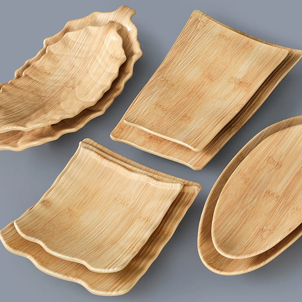 1Pc Melamine Square Dish Multipurpose Food Serving Fruits Tray (Khaki) | Dinner Plates