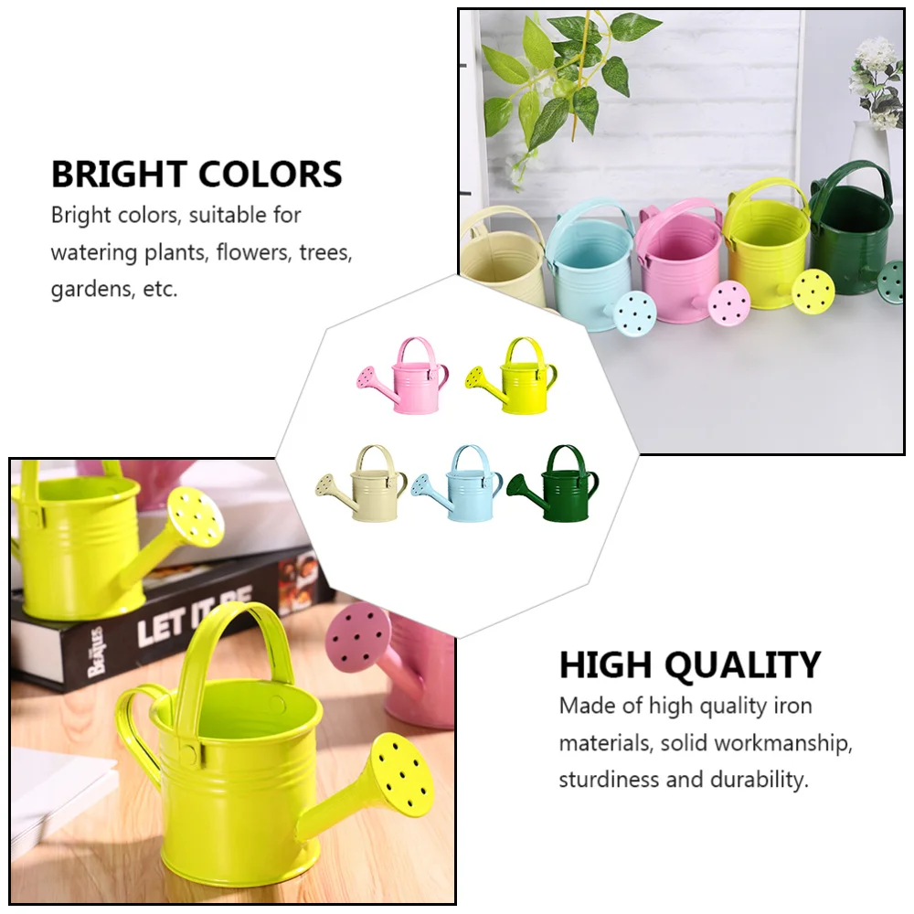 

5pcs Chic Watering Can Children Garden Watering Bucket Iron Watering Tin Can