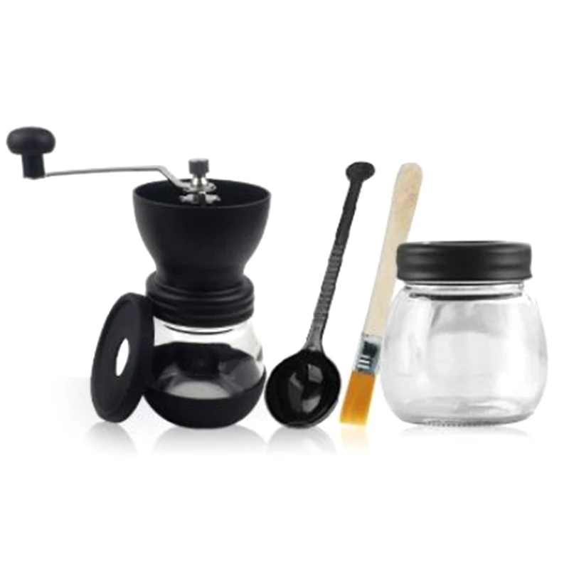 

Coffee Grinder Portable Hand with Adjustable Set Conical Ceramic Burr Grinder Stainless Steel Coffee Mill for Espresso
