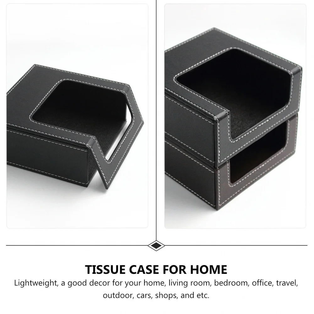

1PC Leather Restaurant Tissue Box Hotel Tissue Holder Simple Napkin Organizer