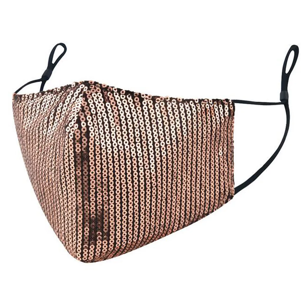 Леопардовая маска с блестками для женщин Модный чехол лица блестящие яркие маски