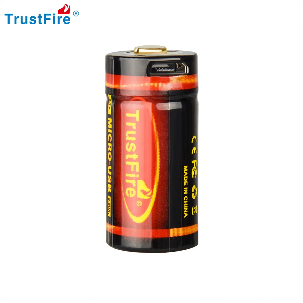

TrustFire Original CR123a USB Rechargeable Batteries 16340 3.7v 700mAh Lithium Ion Battery For Baby's Toy