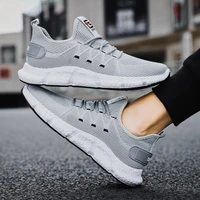 summer mens vulcanized shoes trendy fashion large size casual shoes male breathable flying woven running sports sneakers