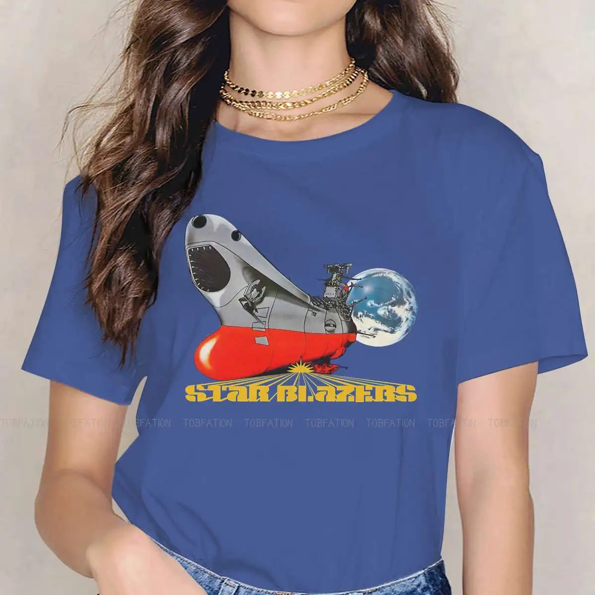 

Space Battleship Yamato TShirt for Woman Girl Star 5XL Leisure Sweatshirts T Shirt Trendy Loose