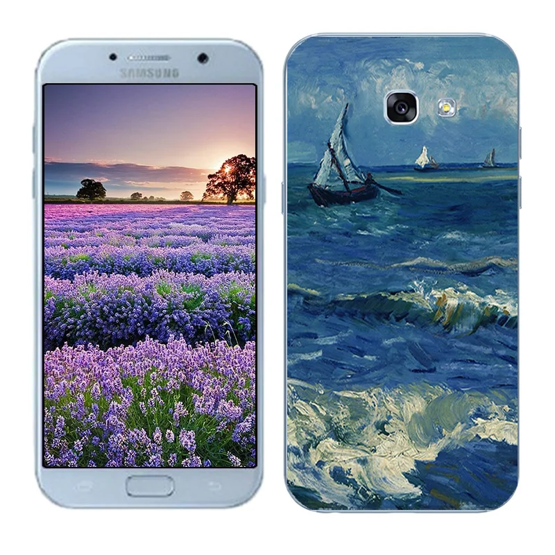 Чехлы для телефонов samsung Galaxy A5 A3 мягкие ТПУ Fundas Para Coque DIY окрашенный плотный чехол для телефона Galaxy A7 Shell - Цвет: 08