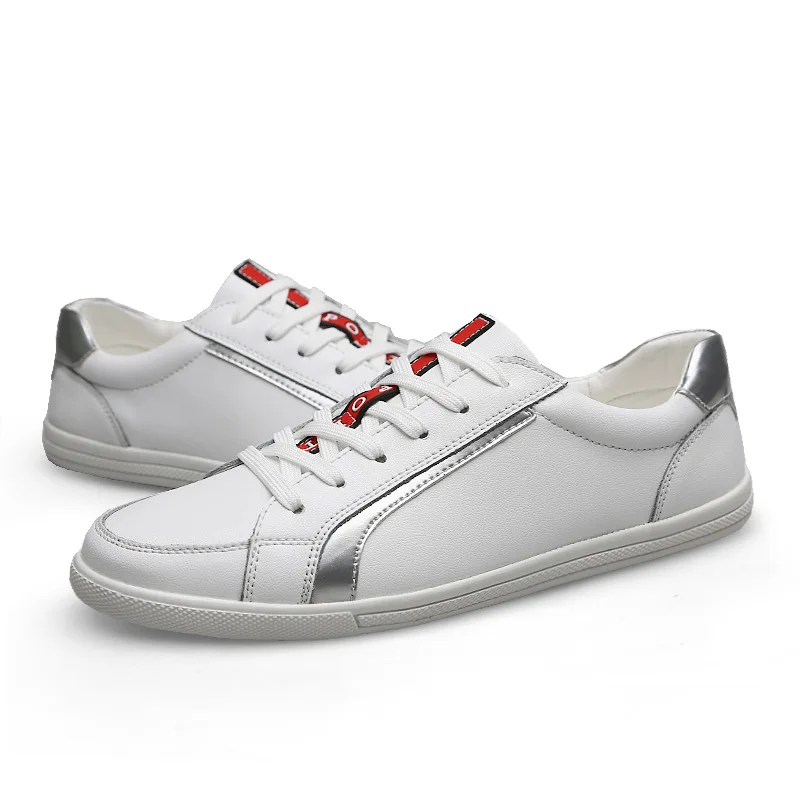 

2021 New Autumn Fashion Men's Shoes Casual Genuine Leather Classic Black White Big Size Shoe Man Platform Shoes For Men Sneakers