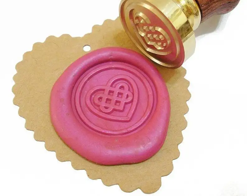 Любовь Узел символ любви воск печать штамп/свадьба Приглашение/приглашение на