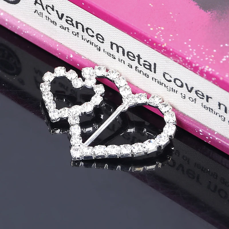 Новинка 2018 года 100 шт. пряжка в виде двойного сердца для свадьбы украшение