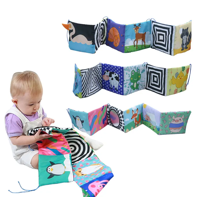 

Baby Early Educational Toy Baby Rattles Cute Animal Cognitive Cloth Baby Bed Bumber Crib Cloth Book For Infants