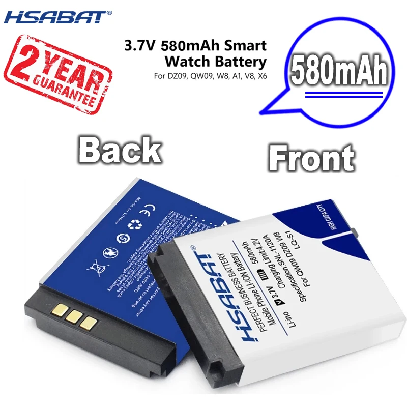 Новое поступление [HSABAT] 580 мА/ч LQ-S1 Батарея для смарт-часов AB-S1 DJ-09 DZ09 GJD HKS-S1 FYM-M9 SCX-M9