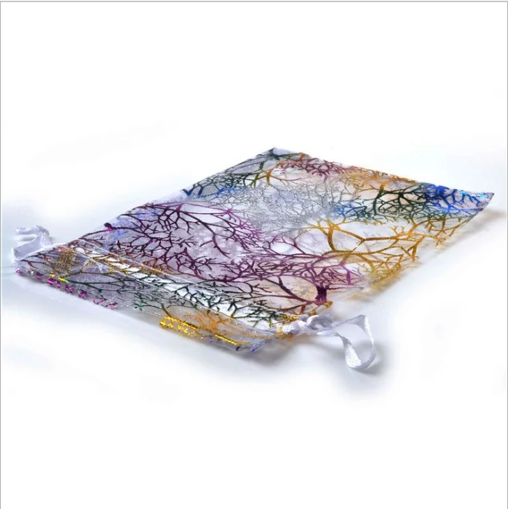 

Wholesale 2 Colors Coralline Organza Jewelry Bags Christmas Party Wedding Favor Gift Bag 1000pcs/lot 7x9/9x12/10x15cm