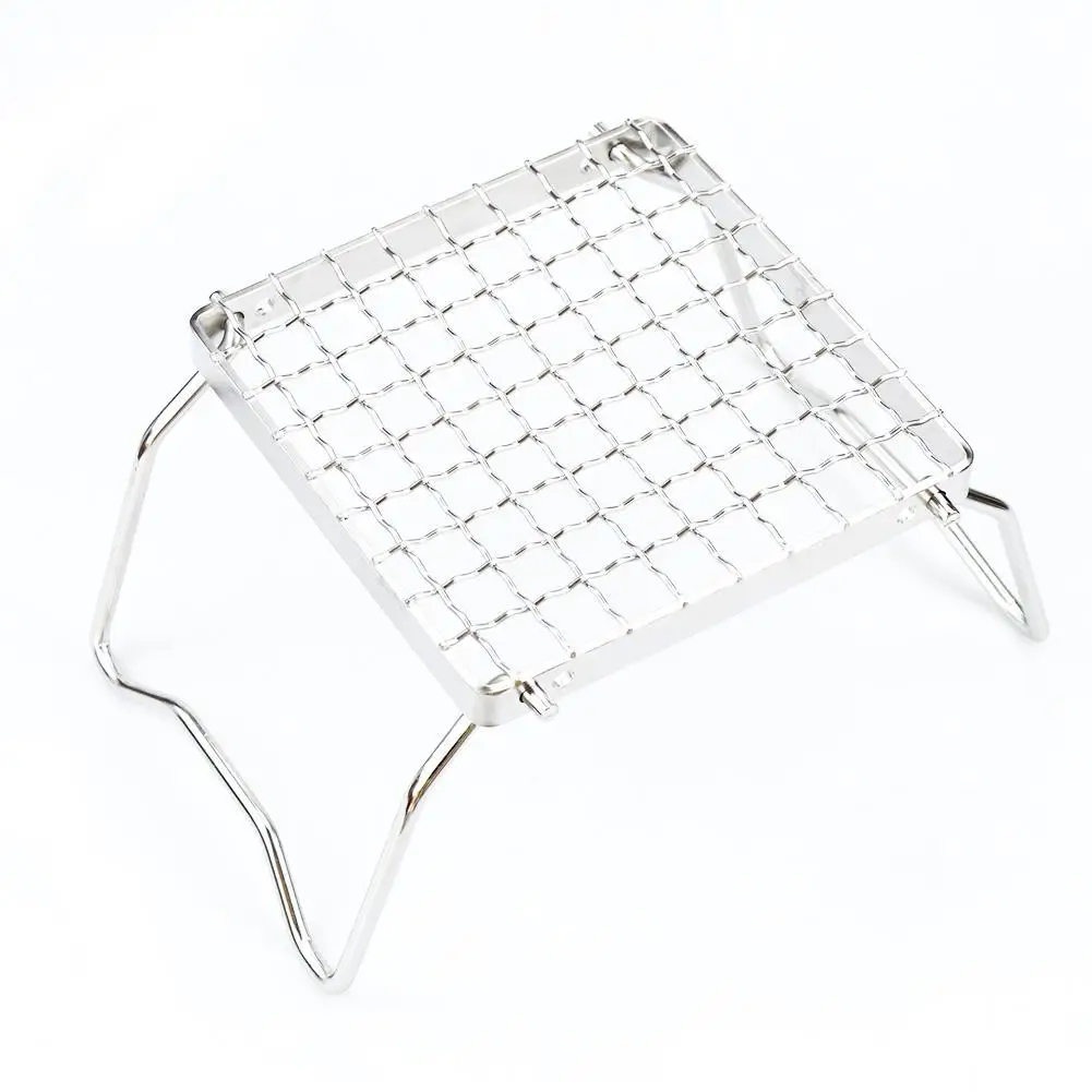

Mini Folding Grill Rack With Adjustable Gear Camping BBQ Rack Garden Barbecue Grill Fishing Stove Kitchen Hiking For Campin D5L6