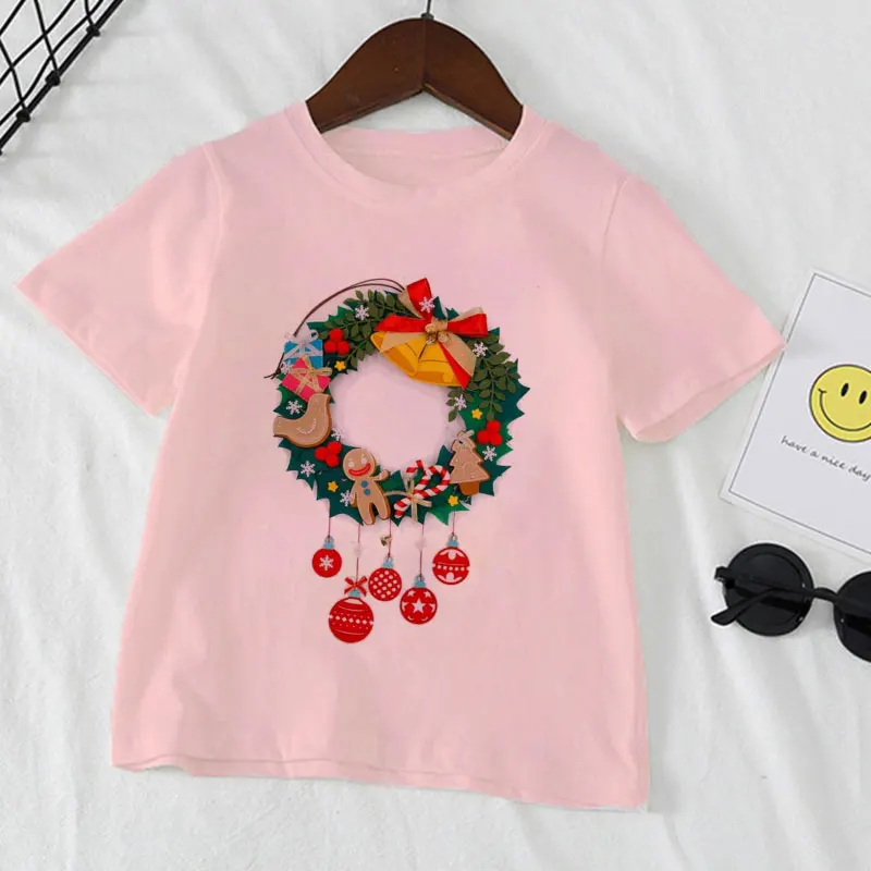 

New 2020 Boys Shirts Casual Toddler T-shirt Girl Clothes Christmas Cartoon Kawaii Plant Printed Girls Summer Kids T Shirt O-neck