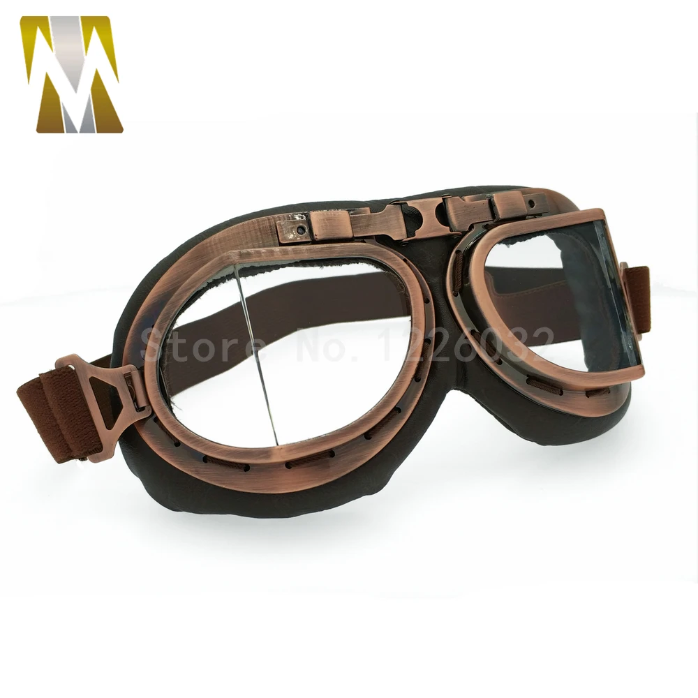 Классические очки бронзового цвета винтажные для мотоцикла байкерского