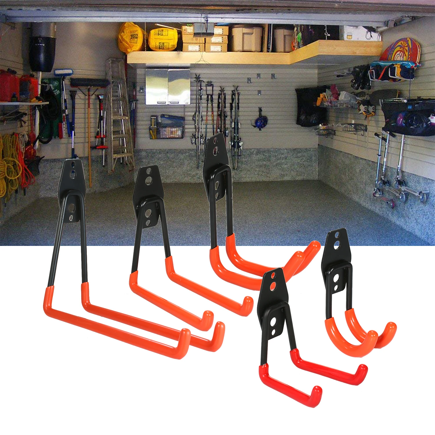 8-Pack сверхмощный Органайзер Крючок Железный гараж для хранения утилита двойные