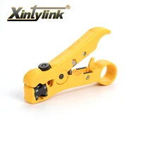xintylink network hand tool pliers knife flat round line utp rj45 cat5 cat6 wire coax coaxial stripping cable stripper cutter