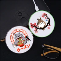 anime japanese cartoon my neighbor totoro wireless charger for iphone 13 12 11 promax xr induction fast charging pad for samsung