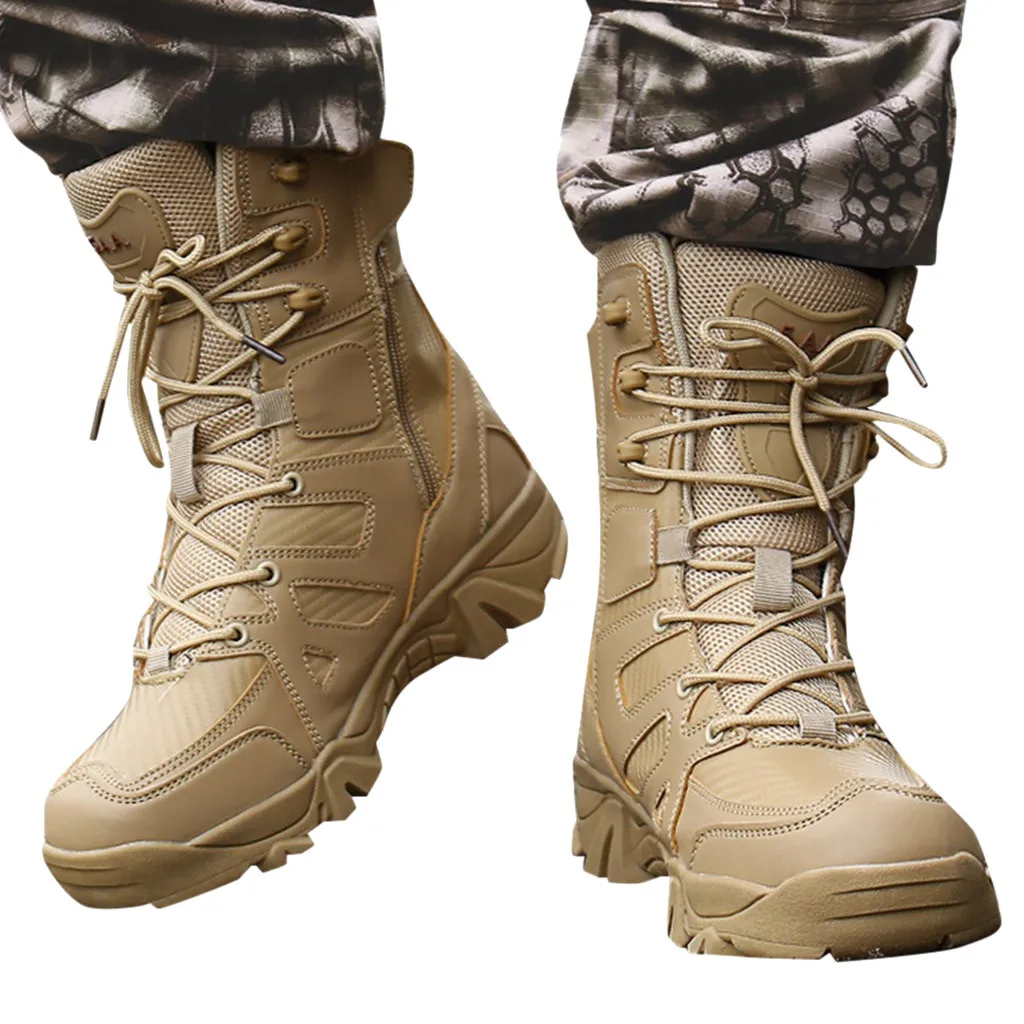 Высококачественные брендовые кожаные ботинки в военном стиле Тактический