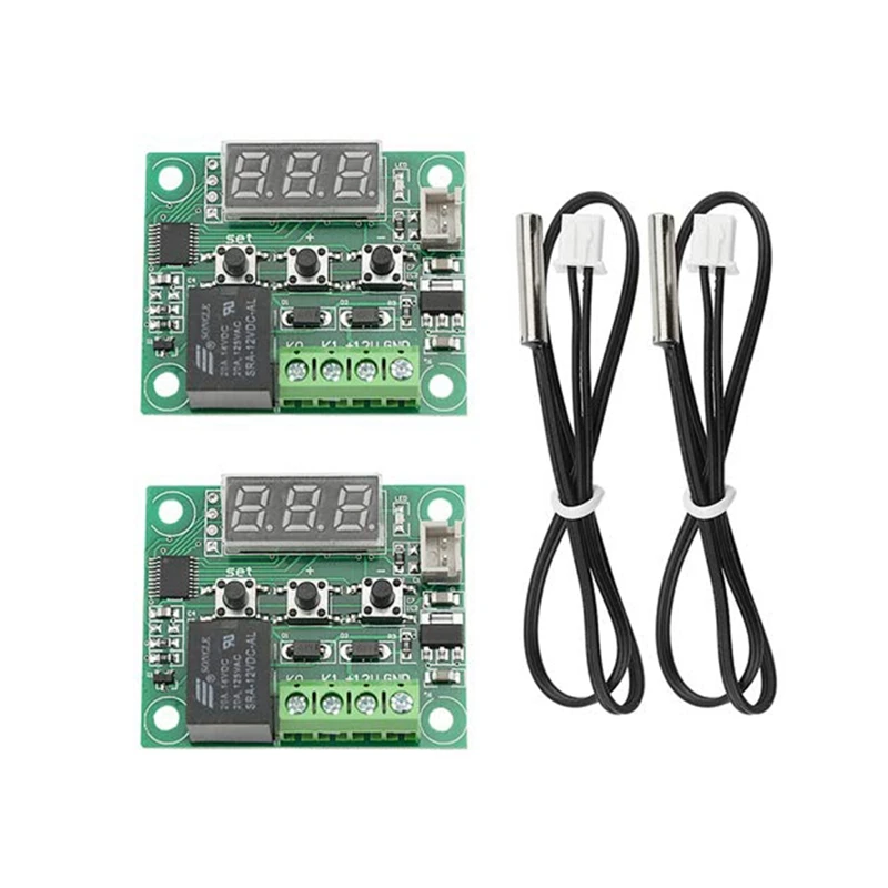 

NEW-2PCS Digital Thermostat High Precision Temperature Control Switch Module DC 12V Mini Temperature Control Board