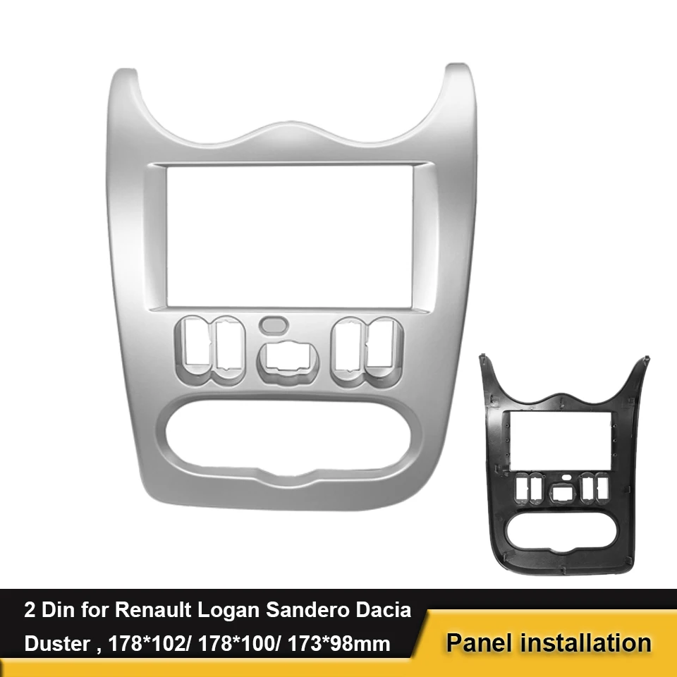 2Din DVD стерео фасции подходит для RENAULT Logan Sandero Dacia Duster рамка Монтажная панель лицо переходная в тире Установка отделка комплект