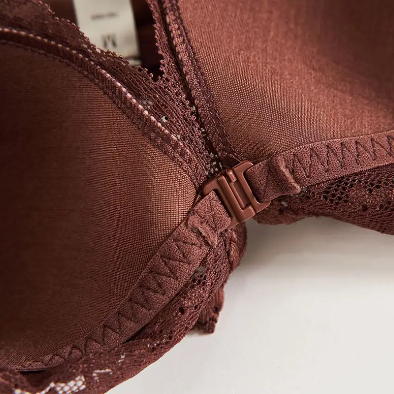 

FITWEE Sexy Bras For Women Front Closure Bralette 100% Silk Underwear Wireless Female Top Seamless Comfort Lingerie Size S-XL