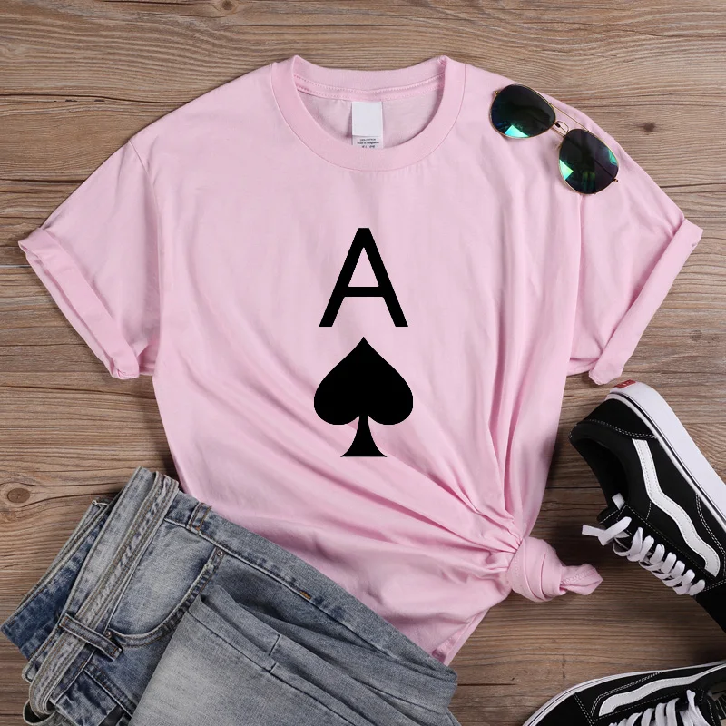 Женская футболка с короткими рукавами ONSEME хлопковая Футболка принтом игральных